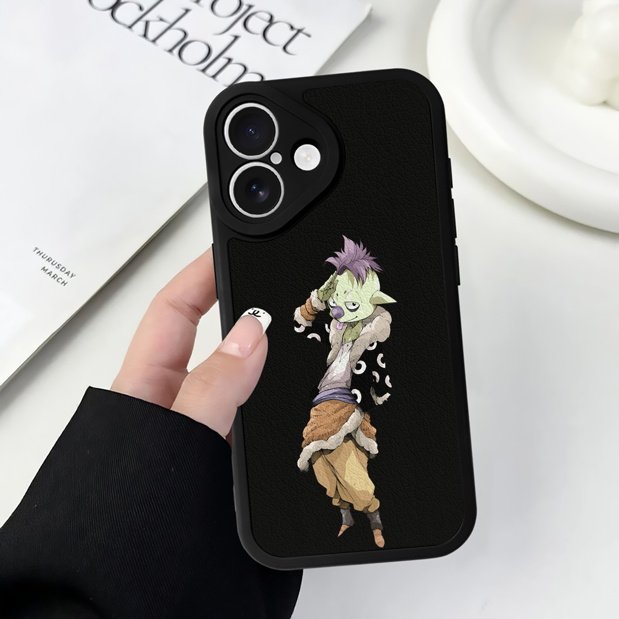 （画像用） 転スラ Regarding Reincarnated to Slime 【iPhone 16シリーズ対応】シリコンスマホケース（レザー調） 材質：シリコン